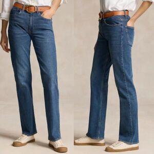 Lauren Jeans Women Size 10 Blue Vintage Cotton Mid-Rise Straight Jean